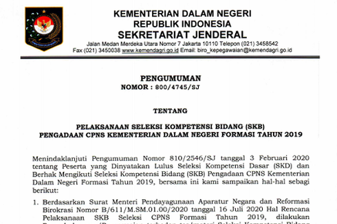 Kemendagri Rilis Jadwal dan Lokasi SKB CPNS, Ini Informasinya