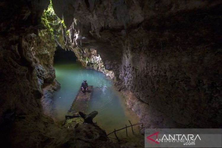 Liang Tapah Cave in Tabalong district, South Kalimantan, one of the international-class geosites in the Meratus Geopark. 
