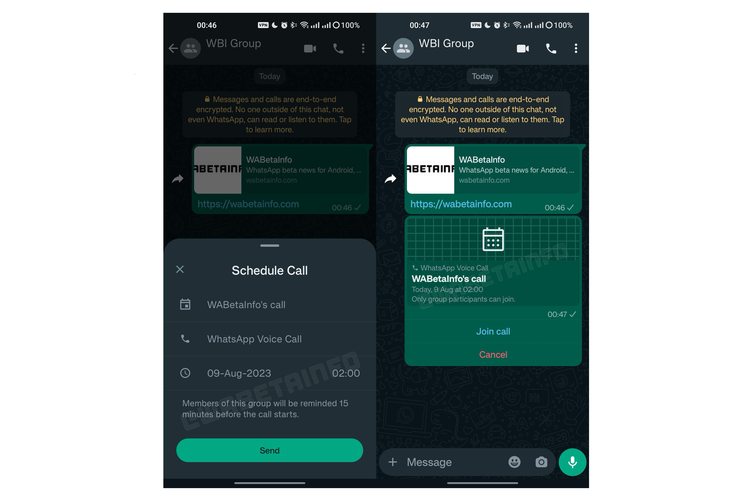 WhatsApp siapkan fitur schedule group calls untuk membuat jadwal panggilan grup, mirip undangan Zoom meeting.