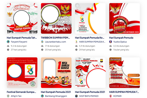 10 Link Twibbon Sumpah Pemuda 2021 dan Logo Hari Sumpah Pemuda