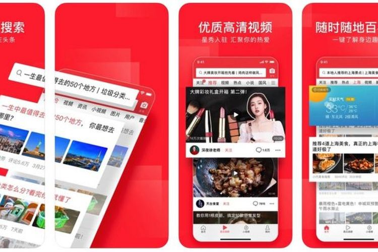 Toutiao adalah salah satu platform populer di China yang menyediakan berita-berita online.