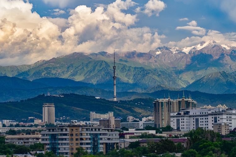 Ilustrasi Almaty di Kazakhstan.