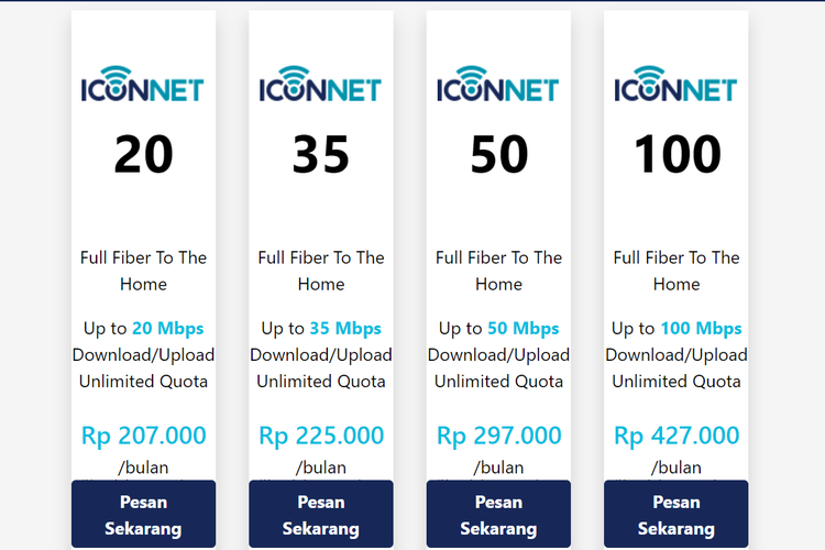 Cara langganan wifi Iconnet PLN dan update harga paketnya per bulan di seluruh Indonesia