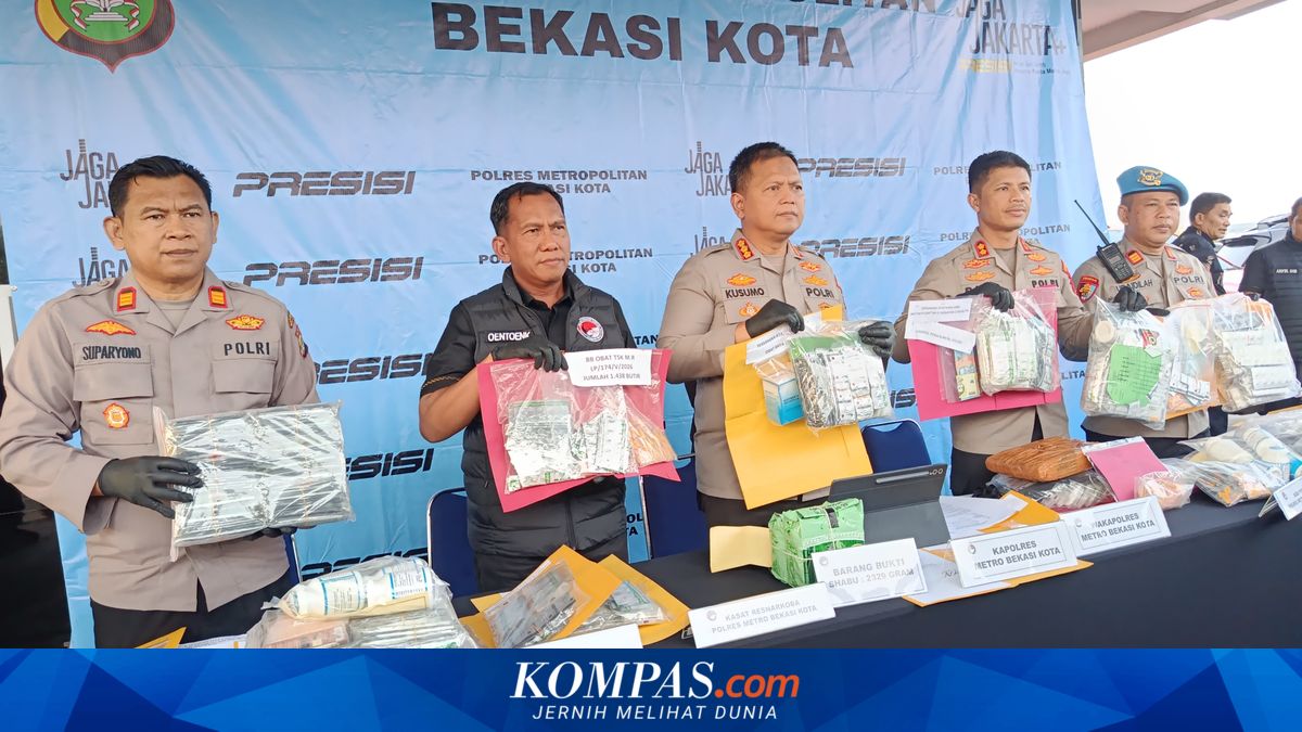 Polisi Ungkap 102 Kasus Narkoba dan Obat Keras di Bekasi, 121 Orang Ditangkap