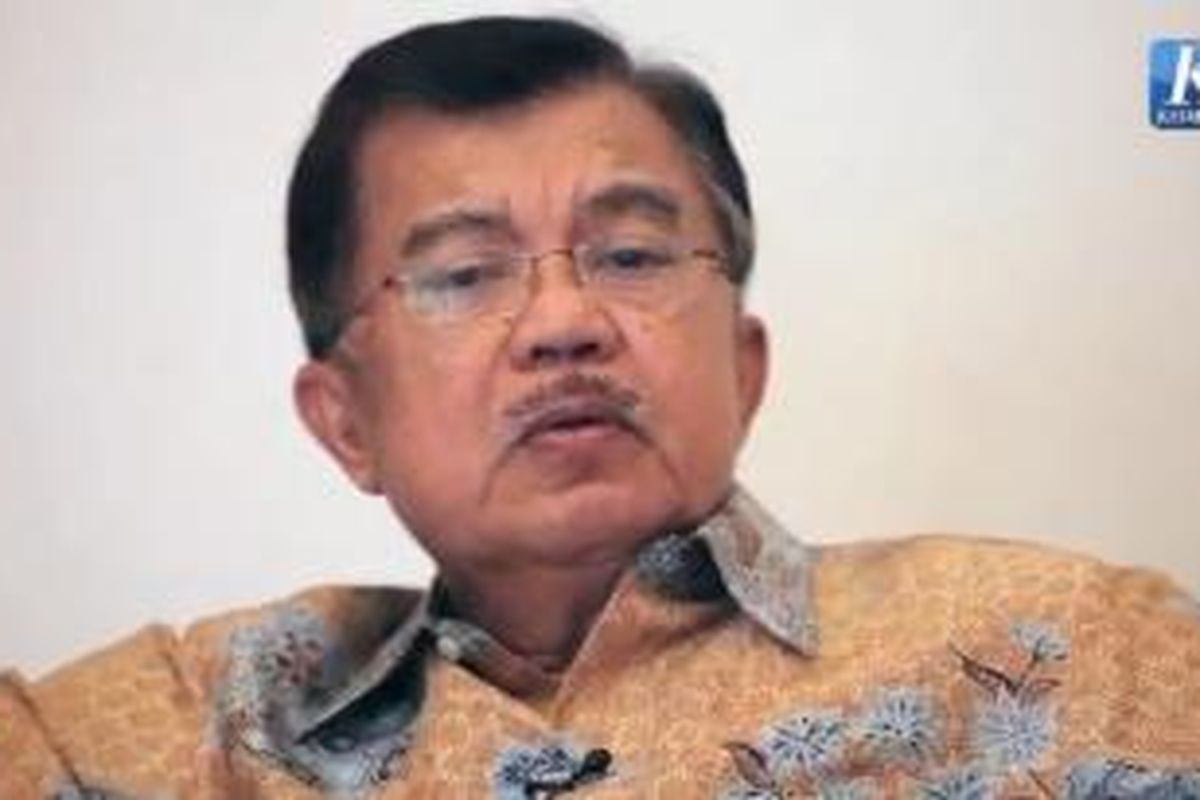 Jusuf Kalla saat wawancara dengan Kompas.