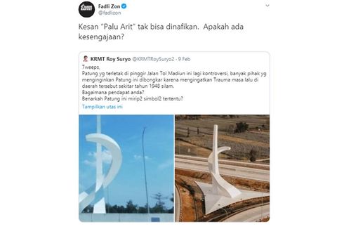 Viral Tugu di Tol Madiun Disebut Mirip Palu Arit, Jasa Marga: Itu Logo Perusahaan