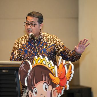 Menteri Ekraf Teuku Riefky Harsya meluncurkan Indonesia Animation Report 2026 di Jakarta, Selasa (19/5/2026).