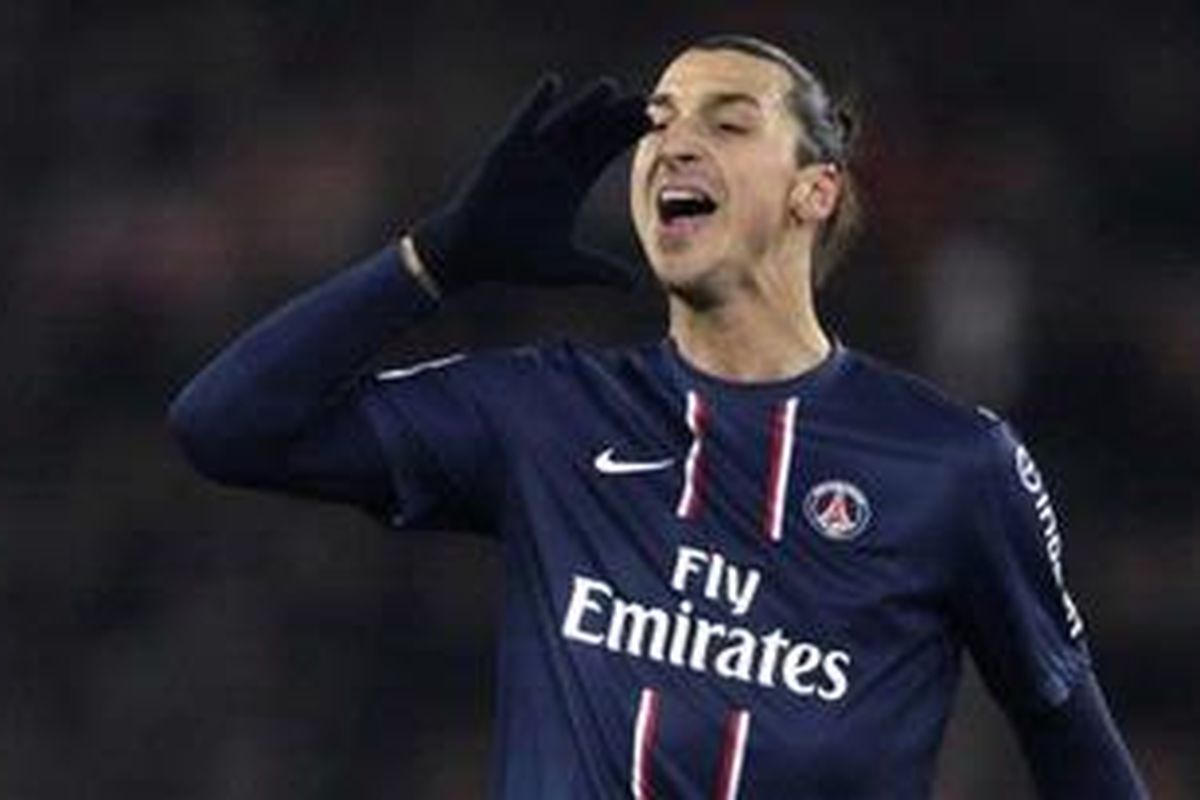 Penyerang Paris Saint-Germain, Zlatan Ibrahimovic.