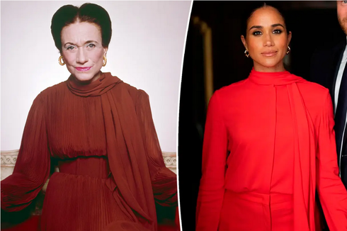 Lihat, Outfit Merah Meghan Markle yang Disebut Mirip Wallis Simpson