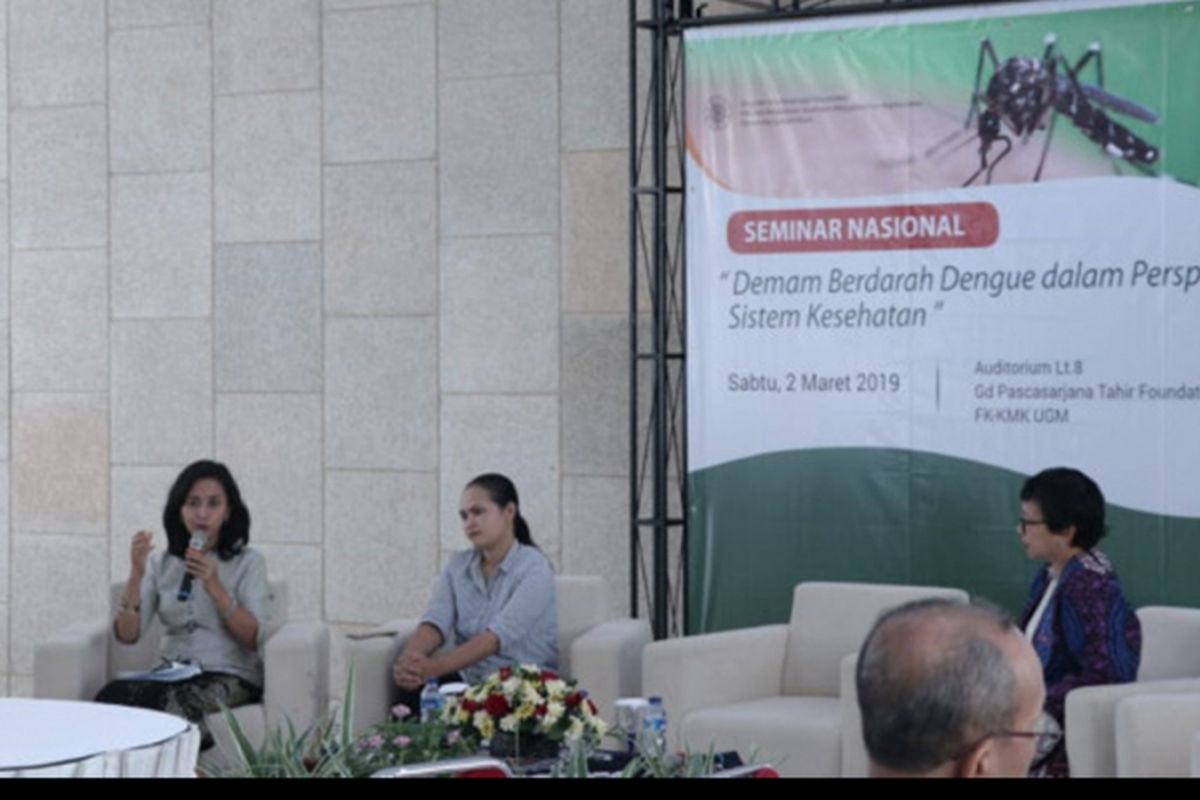 Dalam rangkaian dies natalis ke-73, Fakultas Kedokteran, Kesehatan Masyarakat, dan Keperawatan (FKKMK) Universitas Gadjah Mada (UGM) menggelar Seminar Nasional ?Demam Berdarah Dengue dalam Perspektif Sistem Kesehatan (2/3/2019).