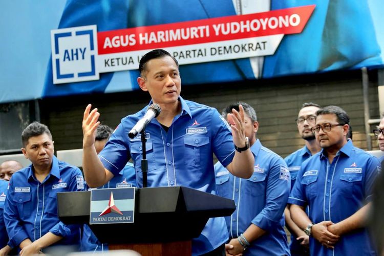 Ketua Umum Partai Demokrat Agus Harimurti Yudhoyono (AHY) di Kantor DPP Partai Demokrat, Jalan Proklamasi, Menteng, Jakarta, Kamis (12/1/2023). 