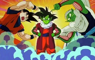 Fusion dalam serial Dragonball sebagai salah satu ilustrasi reaksi fisi pada nuklir.