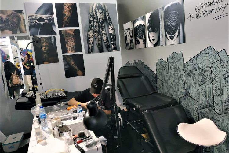 Sudut instalasi tattoo di Culture Cartel, USS 2019