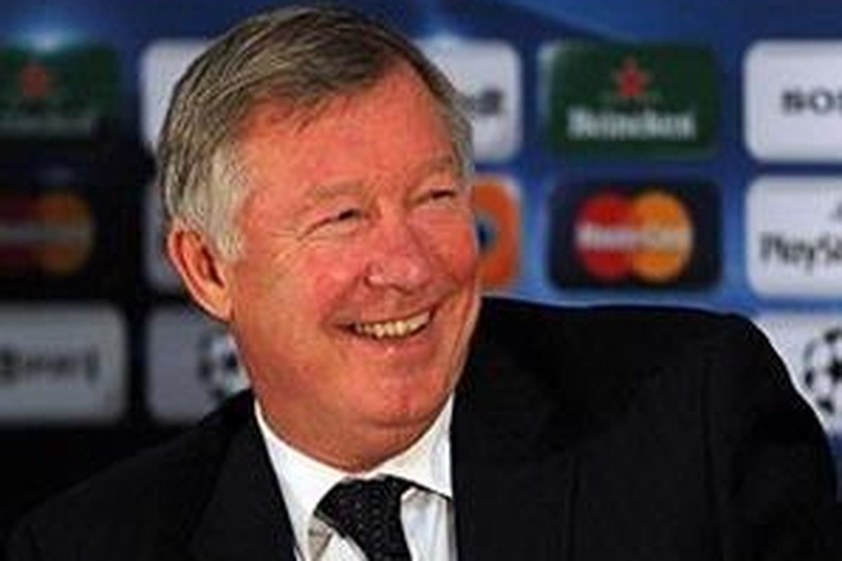 Pelatih Manchester United, Sir Alex Ferguson.