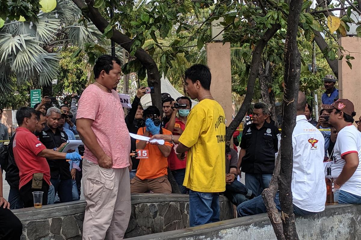 Rekonstruksi Adegan Pembunuhan di Pantai Ancol, Jakarta Utara