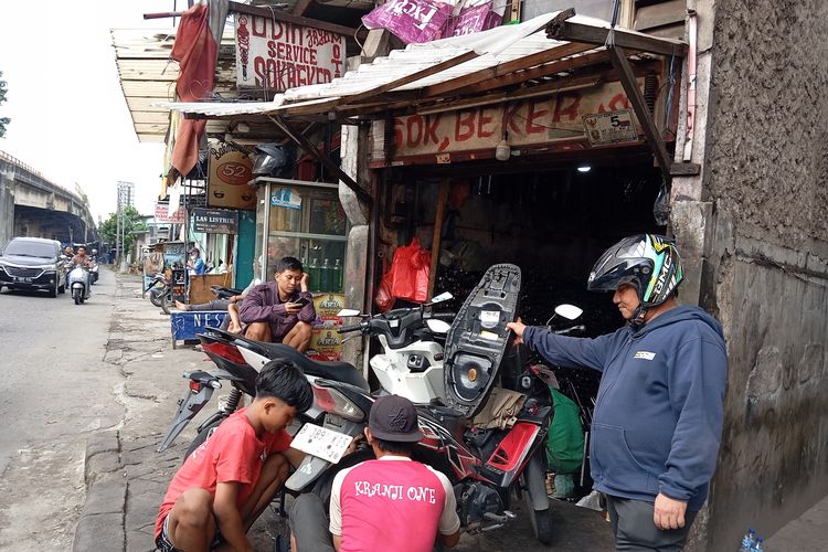 Pengerjaan suspensi motor