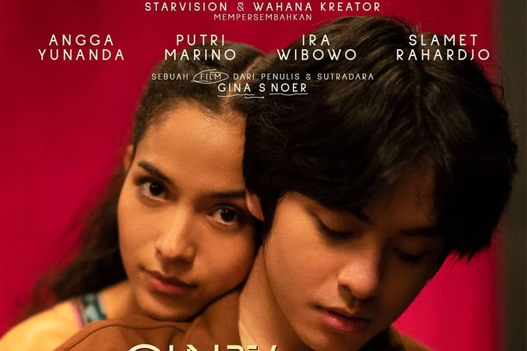 Putri Marino dan Angga Yunanda dalam poster film Cinta Pertama, Kedua & Ketiga.