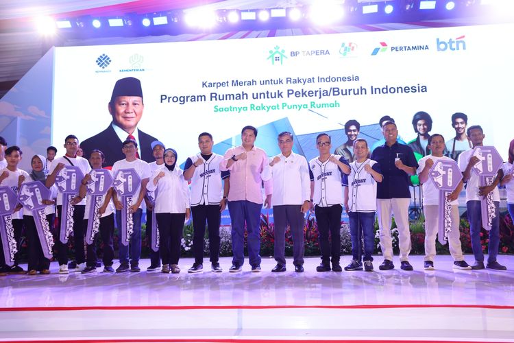 Peringatan May Day 2025 yang digelar di Pertamina Arena Simprug, Jakarta Selatan, Kamis (1/5/2025).