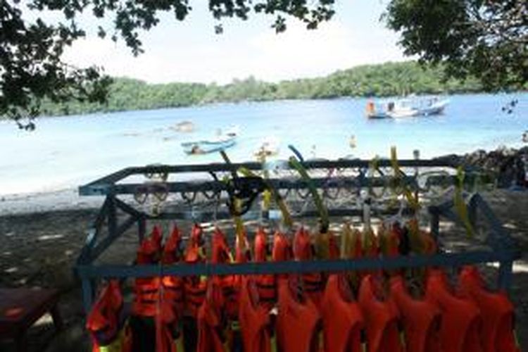 Suasana salah satu obyek wisata di Pantai Iboih, Sabang, Aceh