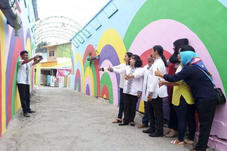 Kampung Selfie di Medan, Sumatera Utara.