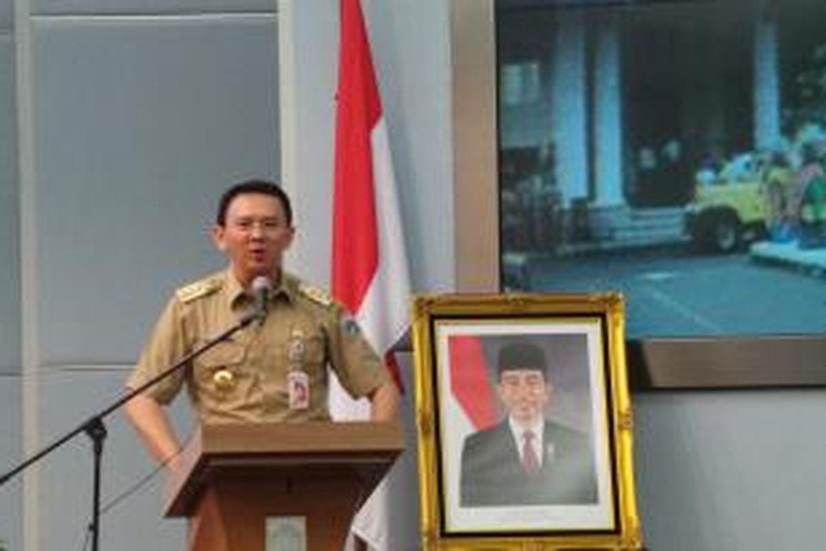 Gubernur DKI Jakarta Basuki Tjahaja Purnama di Balai Kota, Kamis (1/10/2015).