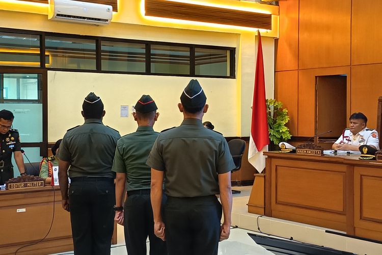 Dituntut Penjara dan Dipecat dari TNI, 3 Terdakwa Pembunuhan Kacab Bank BUMN Ajukan Pleidoi