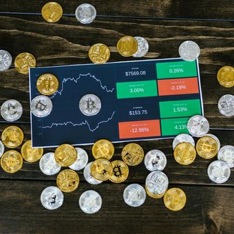 Ilustrasi aset kripto. 