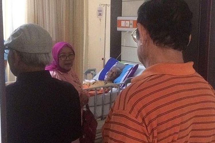 Komedian Rudy Djamil saat dirawat di Rumah Sakit Al Islam, Kota Bandung, Jawa Barat, pada Desember 2018.