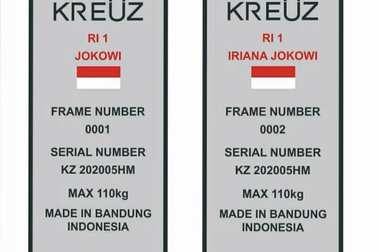 Presiden Joko Widodo memesan sepeda Kreuz untuk dirinya dan istrinya, Iriana Jokowi. Sepeda yang masih dalam pengerjaan tersebut diperkirakan selesai awal Agustus 2020.