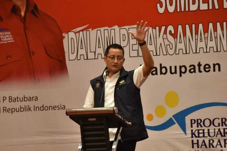 Menteri Sosial Juliari P Batubara saat memberikan pengarahan koordinasi teknis SDM PKH se-Kabupaten Malang pada Jumat (4/12/2020).