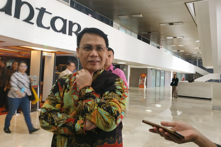 Ketua DPP PDI Perjuangan Ahmad Basarah di Kompleks Parlemen, Senayan, Jakarta, Jumat (8/11/2019).