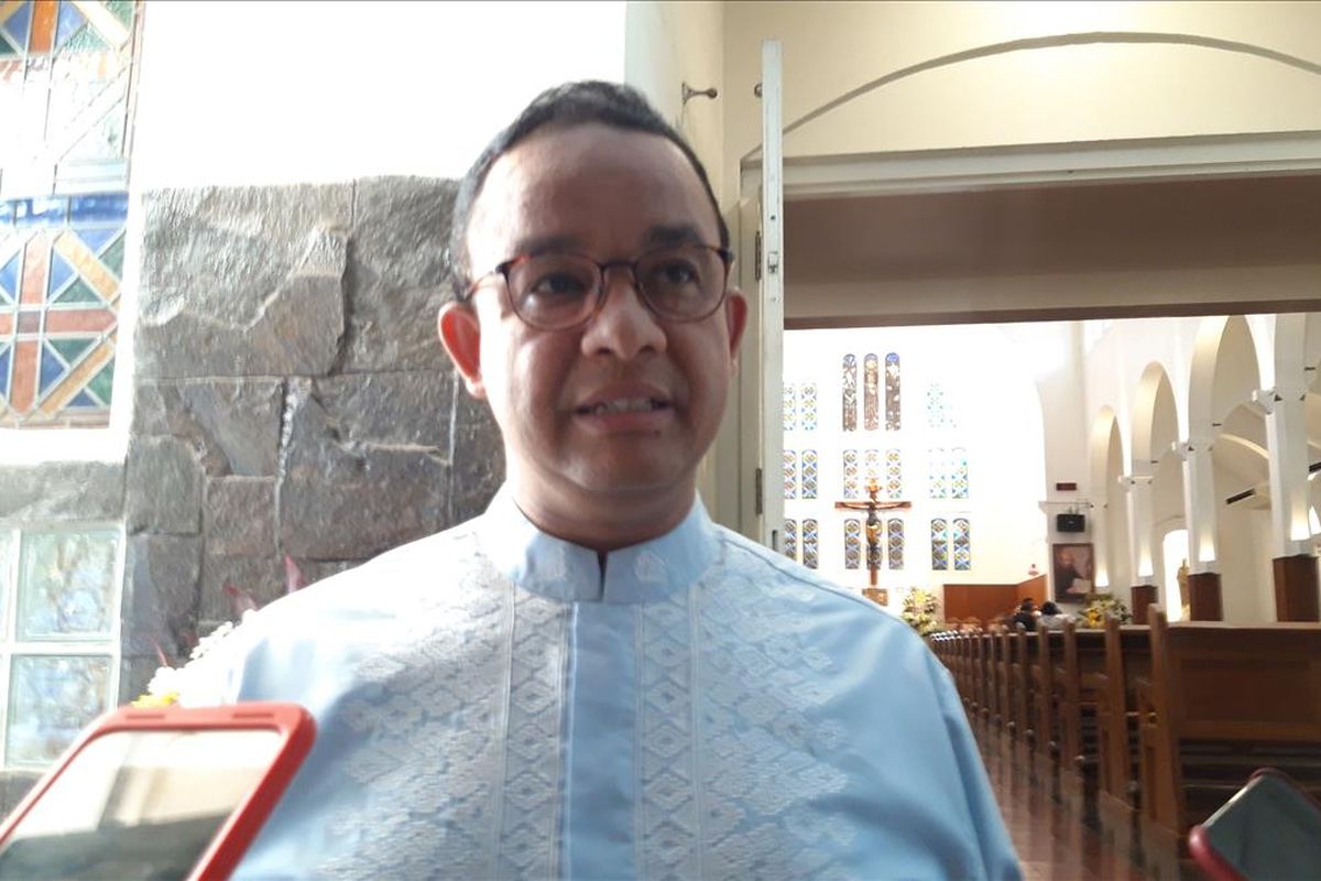 Gubernur DKI Jakarta Anies Baswedan di Kapel Kolese Kanisius, Jumat (26/7/2019)