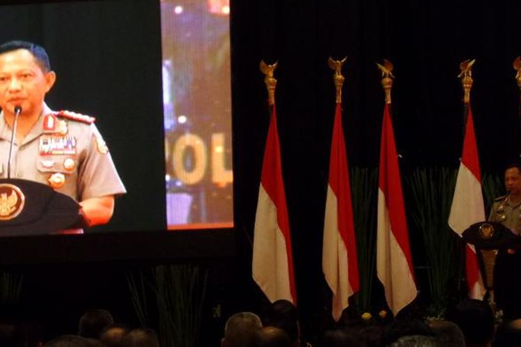 Kapolri Jenderal Pol Tito Karnavian membuka Rapim Polri 2017 di Auditorium PTIK, Jakarta, Rabu (25/1/2017).