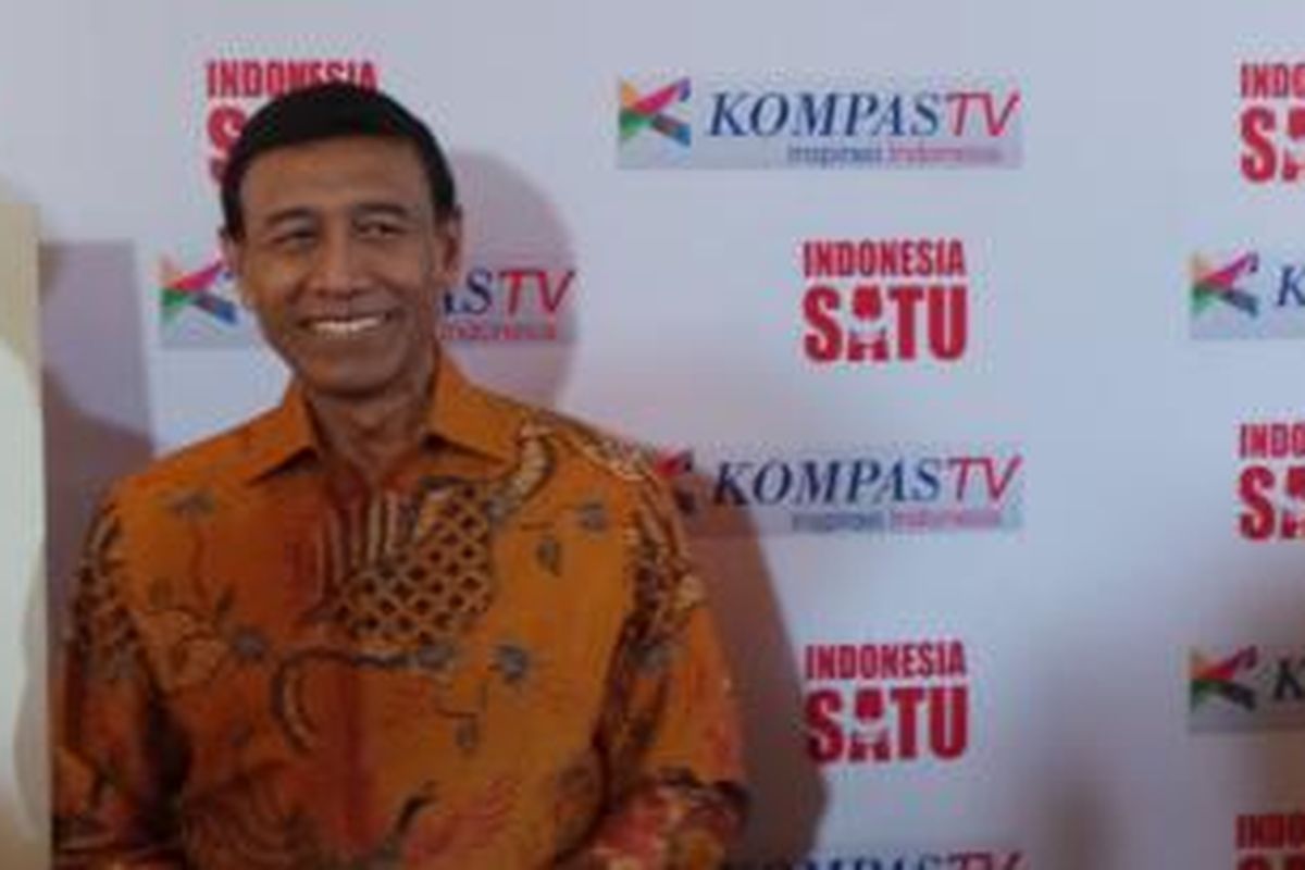 Wiranto saat hadir dalam acara peluncuran program Indinesia Satu di Studio Orange Kompas TV, Jakarta, Rabu (30/10/2013).