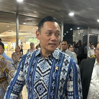 Menteri ATR/Kepala BPN Agus Harimurti Yudhoyono (AHY) saat ditemui di Gedung DPR RI, Jakarta, Selasa (11/6/2024).