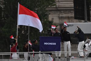 BERITA FOTO: Tim Indonesia di Opening Ceremony Olimpiade Paris