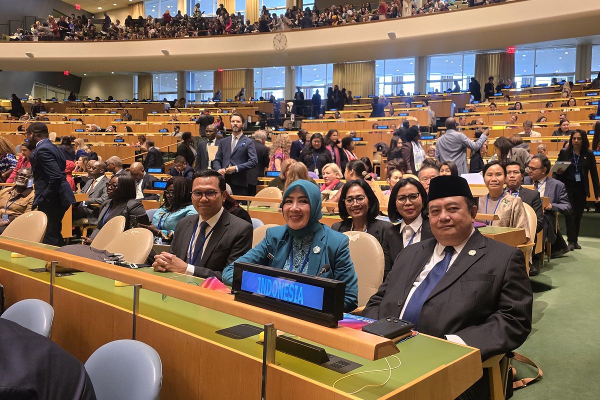 Ketua Umum (Ketum) Tim Penggerak Pemberdayaan dan Kesejahteraan Keluarga (TP PKK) Tri Suswati menghadiri rangkaian sidang United Nations Commission on the Status of Women ke-70 (CSW70) pada 9-19 Maret 2026.
