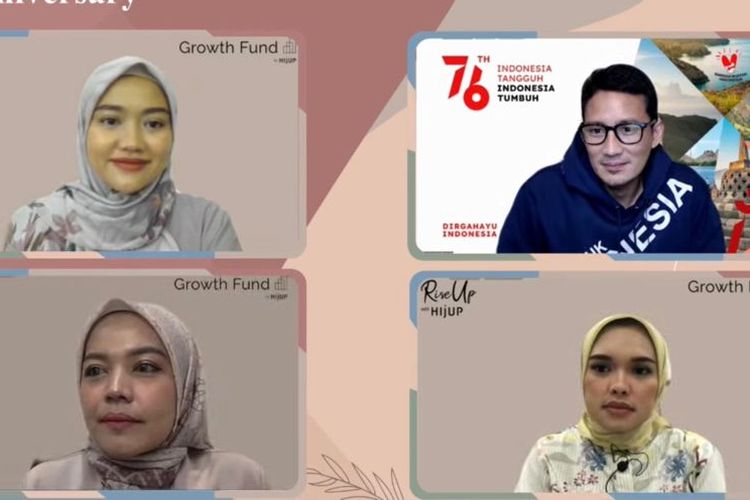 Platform fesyen busana muslim Hijup meluncurkan Hijup Growth Fund untuk pelaku usaha fesyen muslim (25/8/2021).