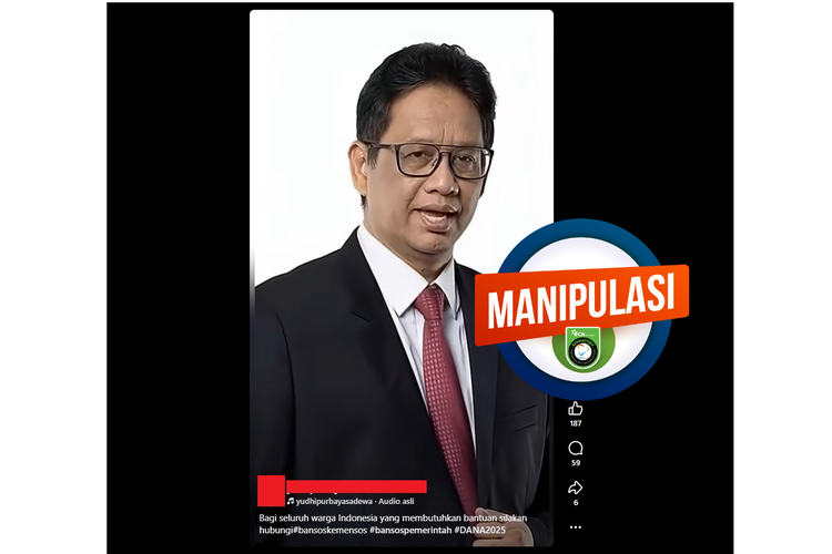 Video yang mengeklaim Purbaya memberikan dana bantuan melalui Facebook. 