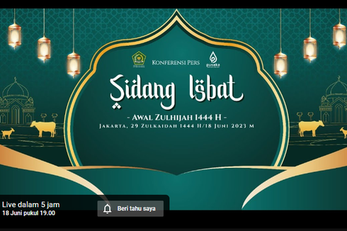 Link Live Streaming Sidang Isbat Penentuan Hari Raya Idul Adha 2023