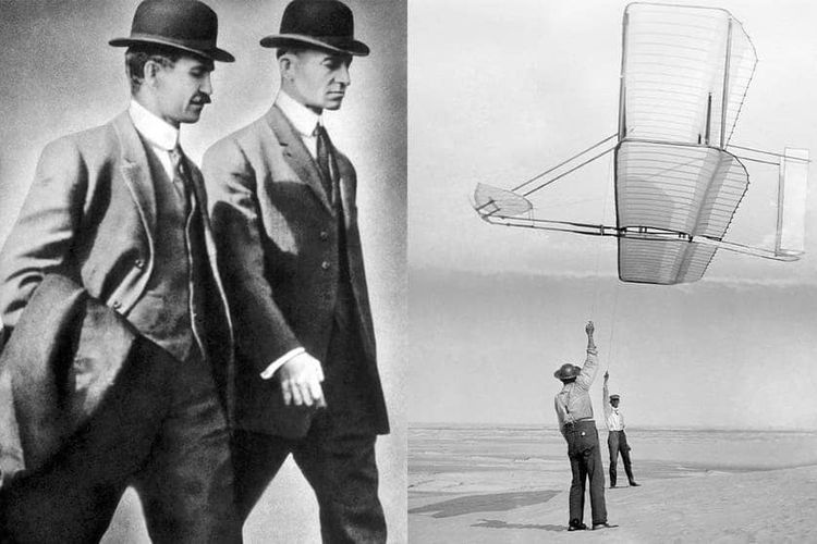 Wilbur dan Orville Wright atau dikenal sebagai Wright bersaudara.