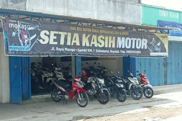 Motor bekas yang ada di showroom Mokas Setia Kasih Motor, Boyolali, Jawa Tengah 