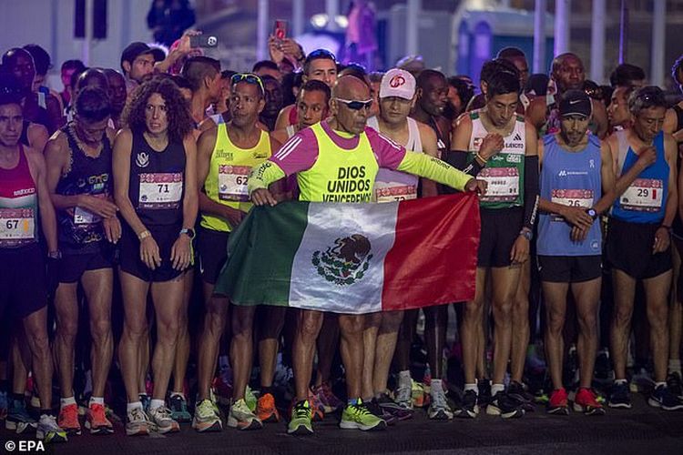 Ilustrasi pelari di acara Mexican Marathon 2023.