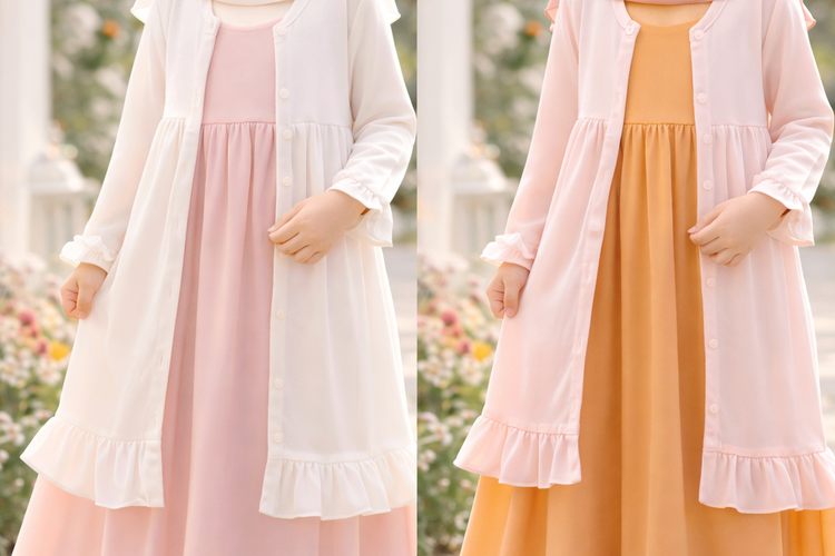 Tren Baju Lebaran Anak Perempuan 2026: Inner dan Outer Lengan Panjang
