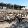 Bus Pariwisata Cahaya Mulya Terbakar di Ngawi