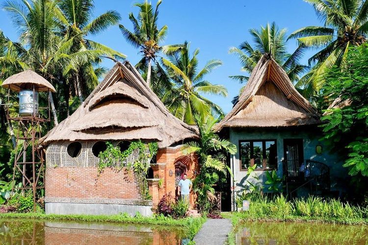 Tempat tinggal sementara keluarga Pruden di Ubud, Bali.