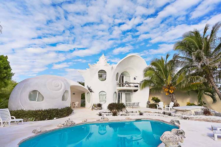 Casa Caracol atau Shell House di Meksiko.