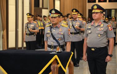 Inspektur Jenderal (Irjen) Kementerian Perdagangan Komjen Pol Ahmad Luthfi di Rupatama Mabes Polri, Jakarta, Senin (29/7/2024). Nama-nama bintang tiga atau Komjen Polri 2024.
