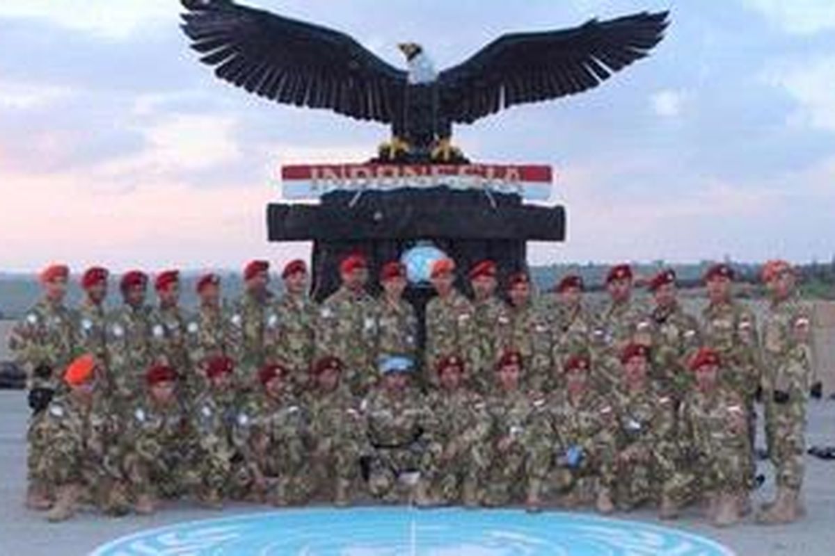 Personel TNI-AL yang berasal dari Kopaska, yang tergabung dalam misi perdamaian PBB di Lebanon.