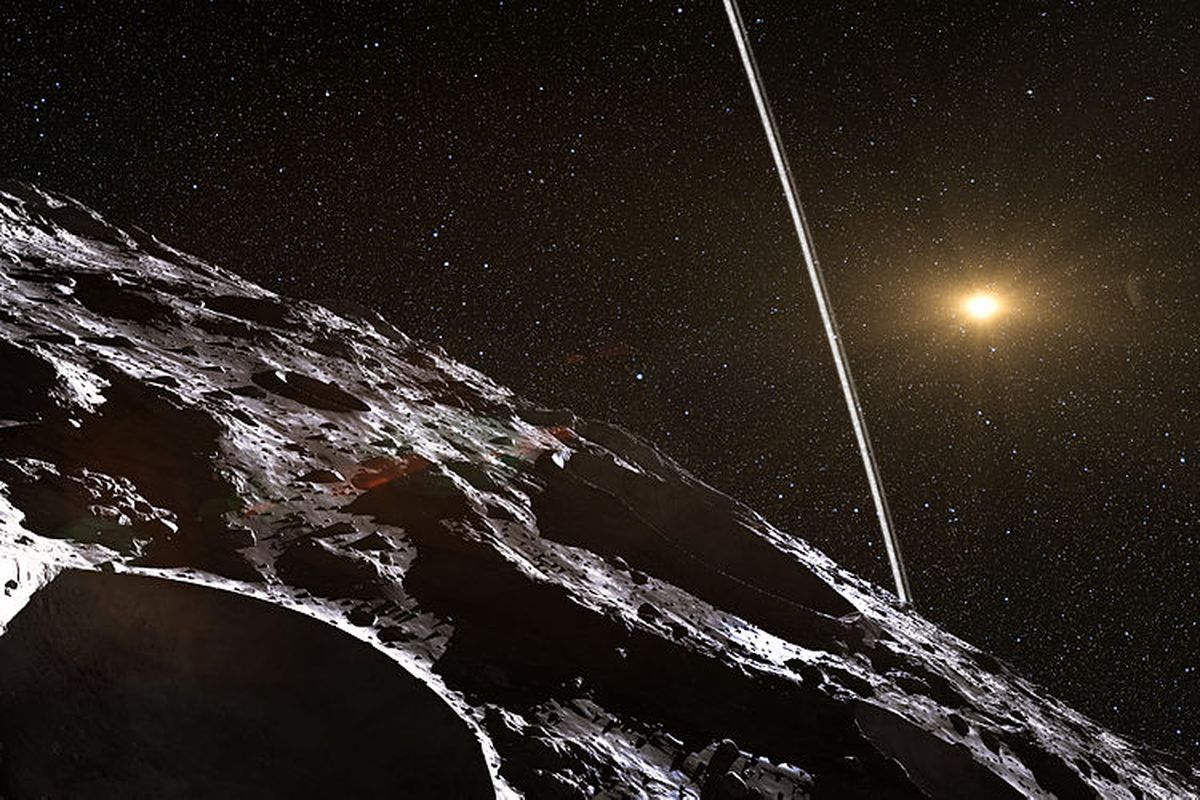 Ilustrasi asteroid Chariklo